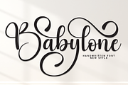 Babylone | Script Font, a Handwritten Font by Scratchones (Thumbnail 1 of 9)