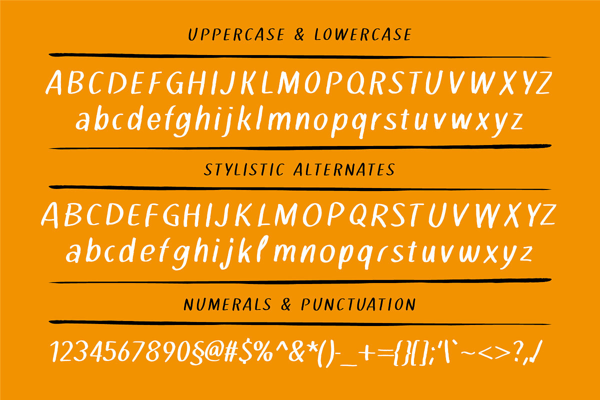 Theologos handmade brush font preview 7