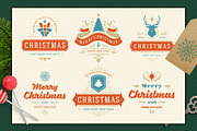Christmas Retro Design Bundle, a Decorative Illustration by Vasya Kobelev (Thumbnail 2 of 11)