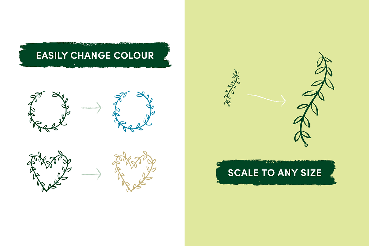 Botanical Wreath & Divider Icons, an Object Graphic by Caroline Mackay (Photo 4 of 7)