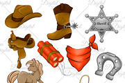Cowboy clipart, an Illustration by DarinaDigital (Thumbnail 4 of 5)