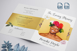 funeral program printing template