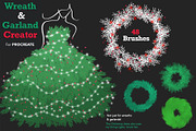 String Lights & Wreath Procreate Set, a Brush Add-On by Studio Kitsch (Thumbnail 3 of 13)