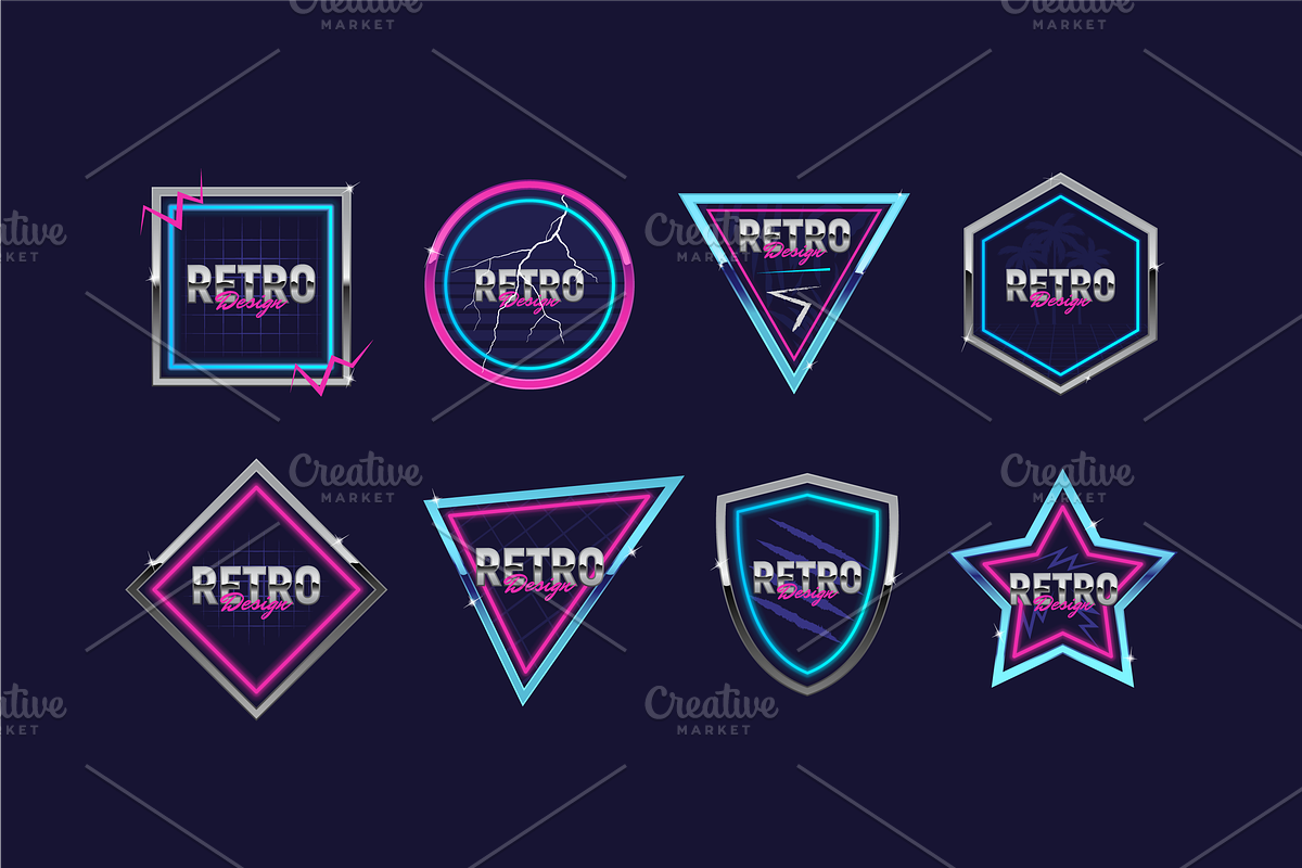 Neon Retro 80s Elements Pack, an Object Graphic by DenysHolovatiuk (Photo 9 of 10)