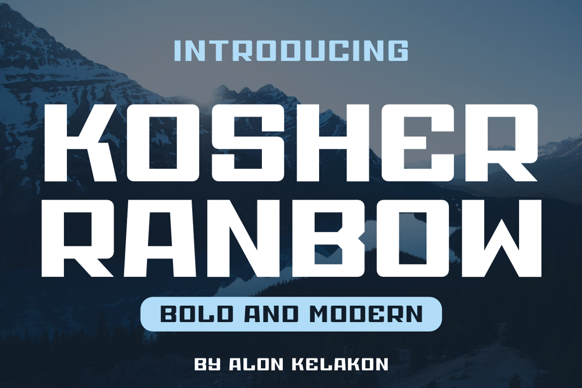 Kosher Ranbow, a Sans Serif Font by alon kelakon (Photo 1 of 6)