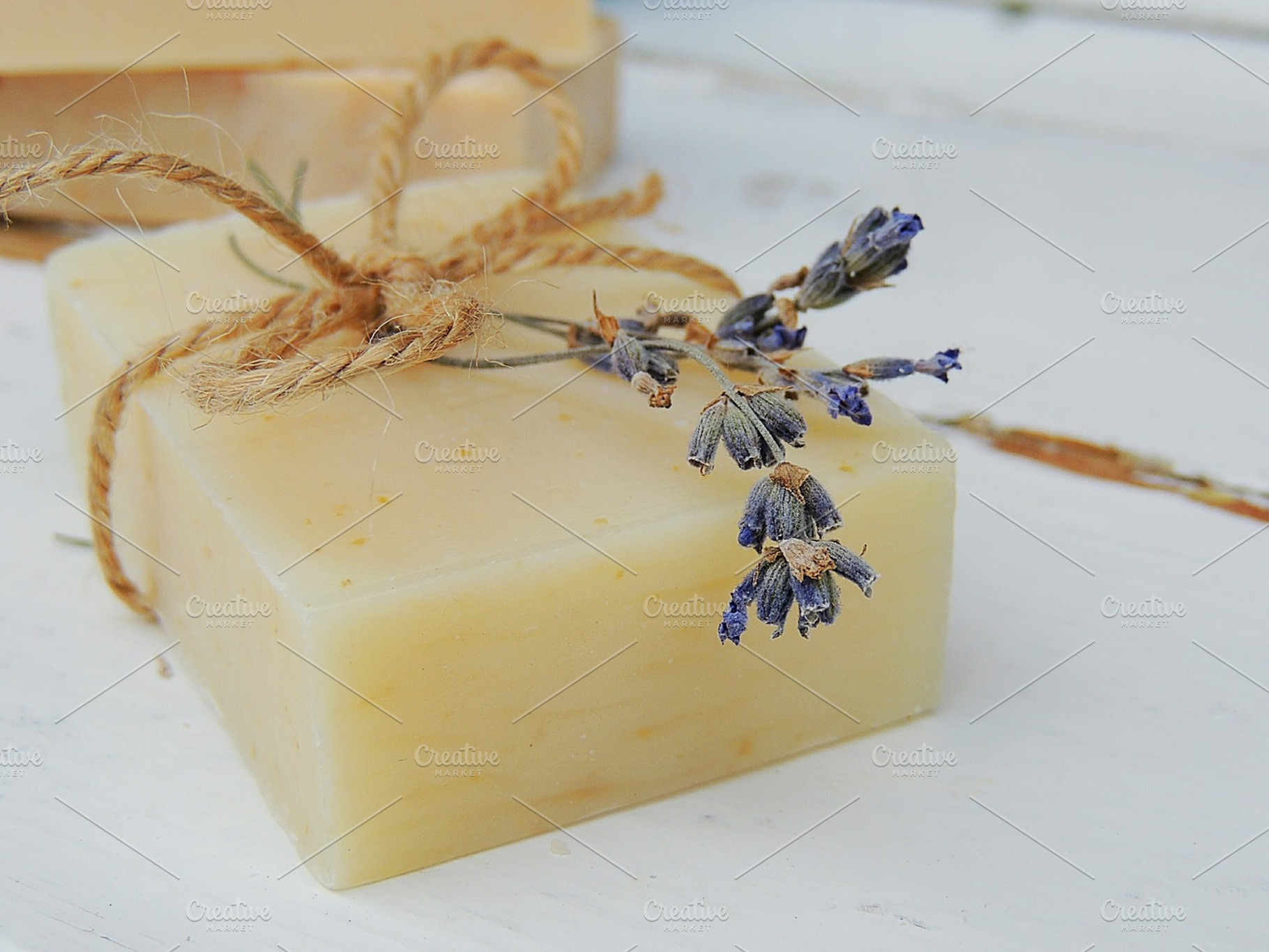 Natural handmade soap with lavender, a Health & Medical Photo by OksanaAn