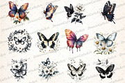 Black and White Butterfly and Flower, an Illustration by DreamCafeArt (Thumbnail 2 of 5)