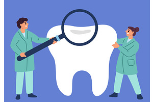 Young male and female dentists, a Healthcare Illustration by Vectorbuum