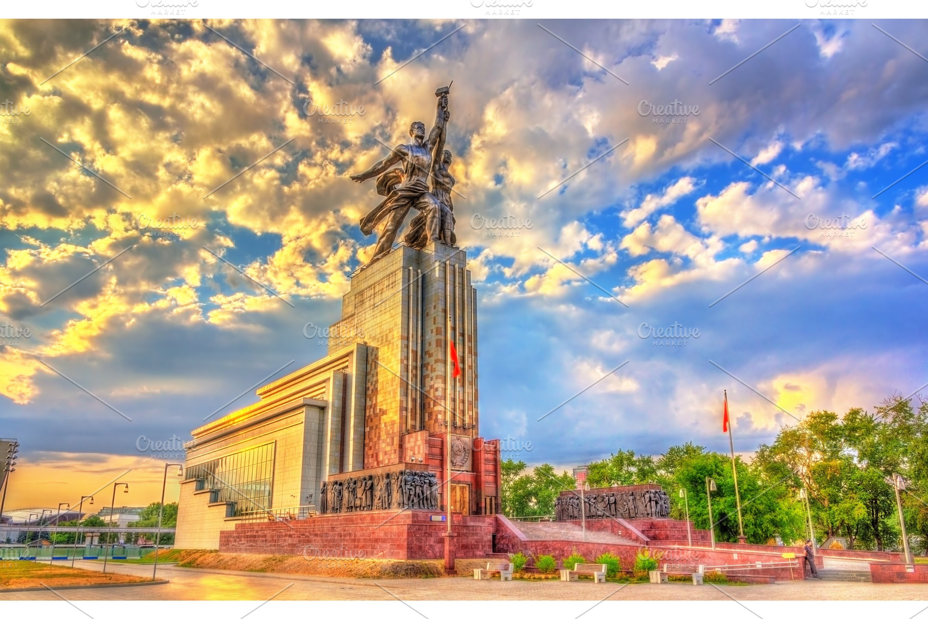 Worker and kolkhoz woman a famous soviet monument in moscow featuring moscow, an Architecture Photo by Leonid Andronov