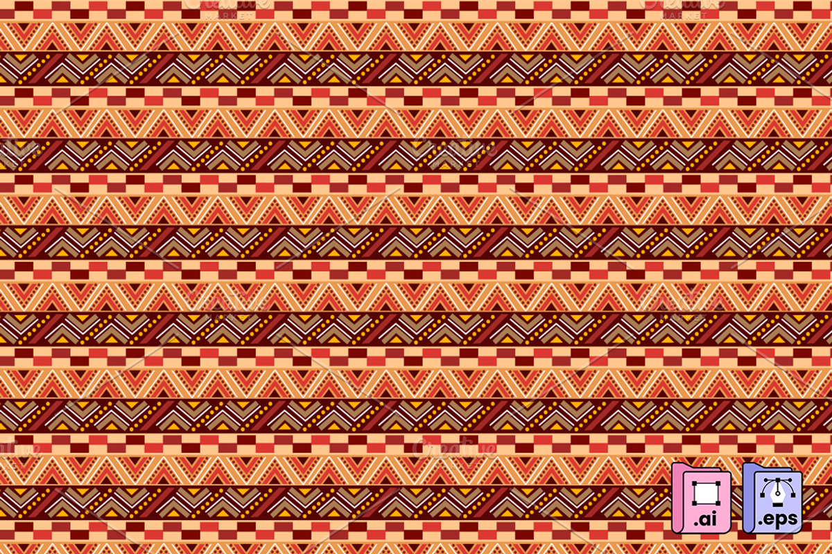 Seamless African Tribal Pattern, a Pattern Graphic by MISS CHATZ (Photo 1 of 3)