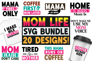 Mom Life SVG Bundle, a Graphic by crative8112