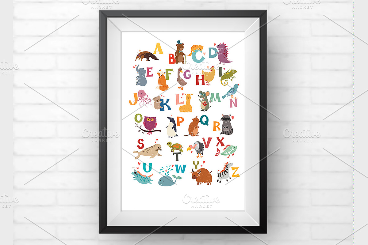 English alphabet vector bundles, an Animal Illustration by Rimma (Photo 3 of 8)