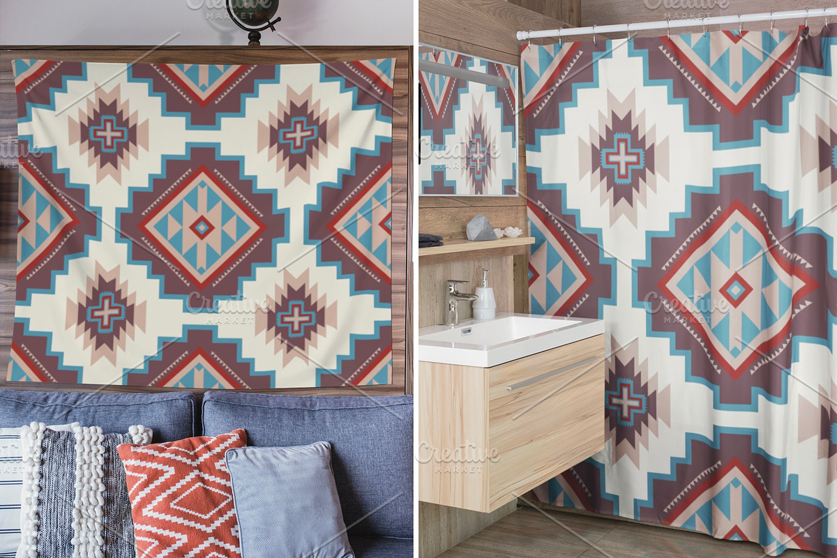 Vintage Native American Pattern, a Pattern Graphic by PPEthnicDecorPattern (Photo 6 of 9)
