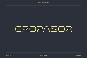 Cropasor - Modern Futuristic Typefac