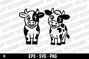 Spotted dairy cow, an Animal Illustration by Vectorhight (Thumbnail 2 of 3)