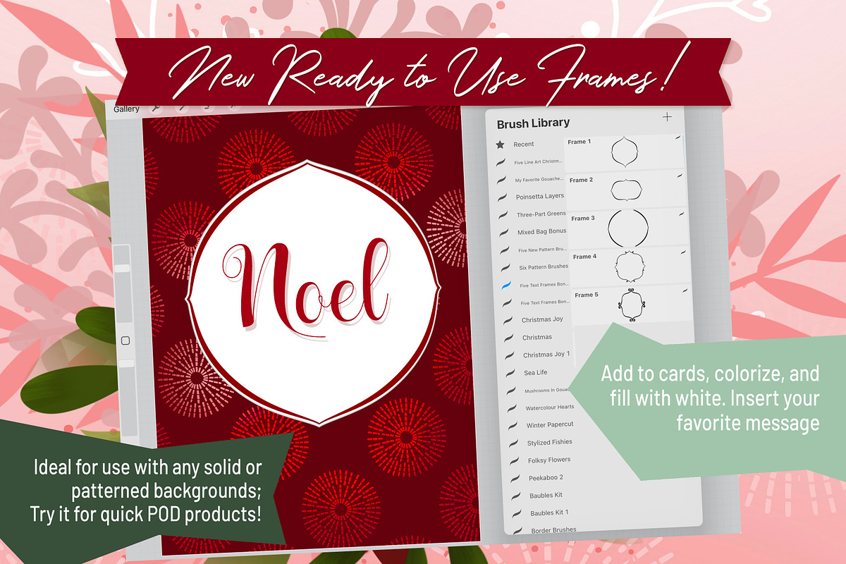 Christmas Procreate Asset Kit &, a Brushes & More by DeloresArt (Photo 11 of 14)