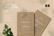 Vintage - Wedding Invitation, an Invitation Template by VUNIRA (Thumbnail 1 of 3)