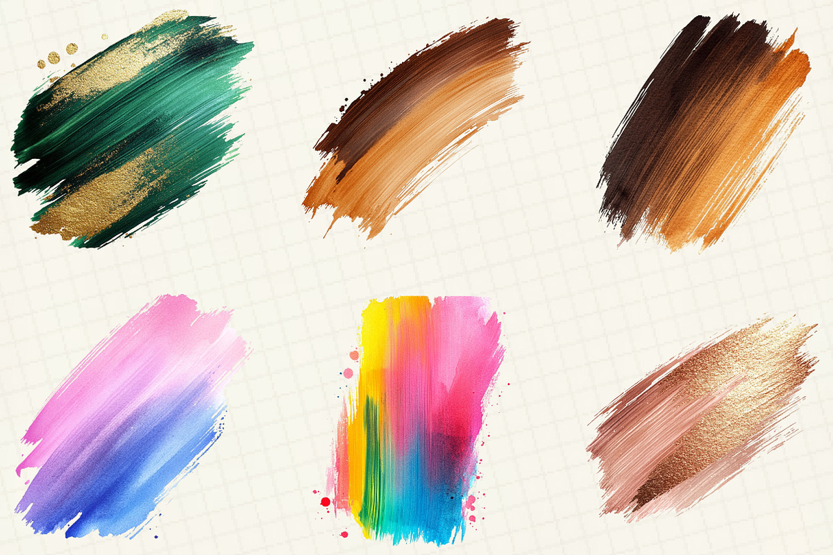 Colorful Brushstroke Clipart, an Illustration by OK Design (Photo 5 of 5)