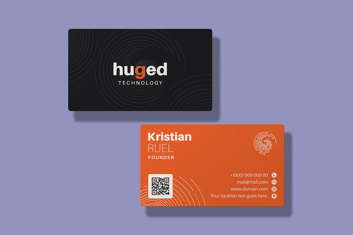 Technology Business Card Template, a Business Card Template by E-Type (Photo 2 of 4)