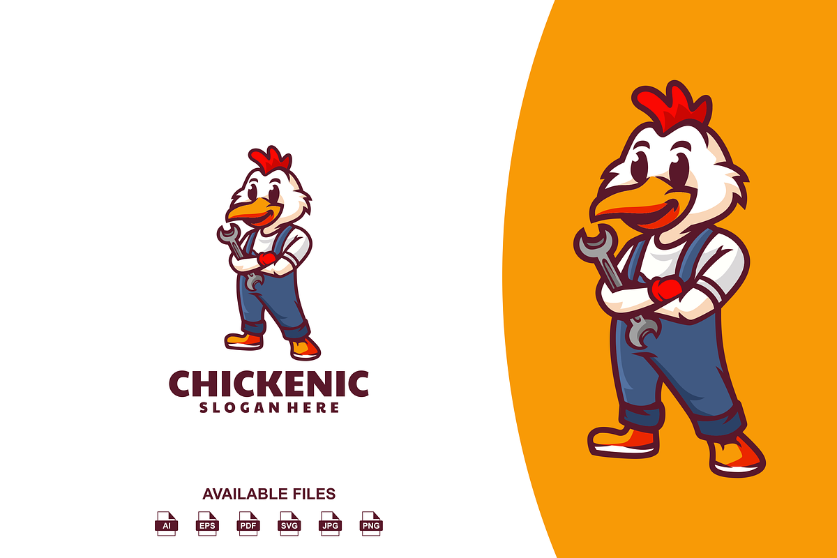 Chicken Mechanic Logo, a Design Template by artchiles_design | Creative ...