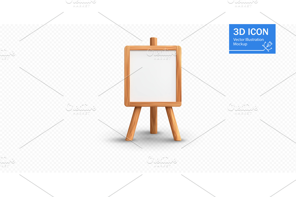 Blank wooden easel ready for, an Illustration by ZinetroN