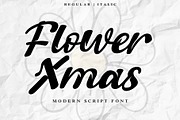 Flower Xmas, a Script Font by Letterafa Studio (Thumbnail 1 of 9)