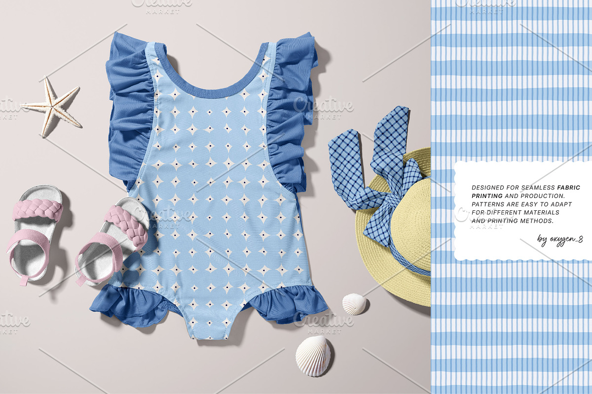 Cobalt Cottagecore.Seamless Patterns, a Pattern Graphic by oxygen_8 (Photo 8 of 10)