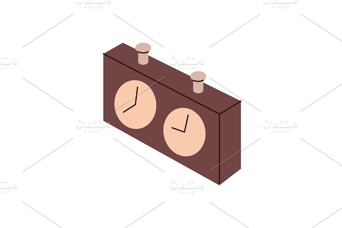 Classic chess clock vector in, an Object Illustration by GraphiShop
