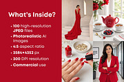 100 Red Aesthetic Stock Photos, a Person Photo by Selenique Studio (Thumbnail 2 of 12)