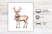 Watercolor Whimsical Holiday Clipart, an Illustration by Canvas Craft (Thumbnail 7 of 7)