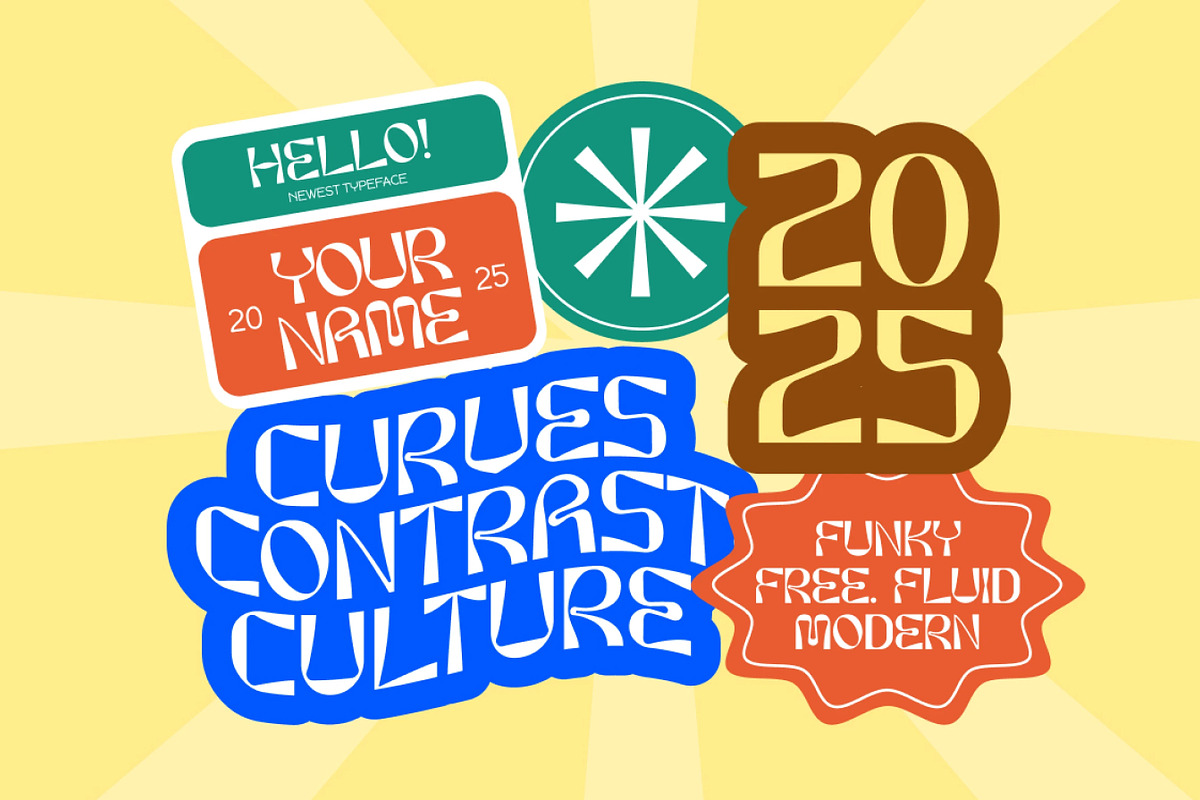 HypeNowa – Groovy Psychedelic Font, a Sans Serif Font by Brand Earth (Photo 5 of 7)