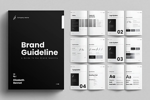 Brand Guideline Template, a Brochure Template by E-Type