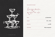 Brunch Clipart, Champagne Doodle Art, a Food Illustration by The October Creative (Thumbnail 7 of 13)