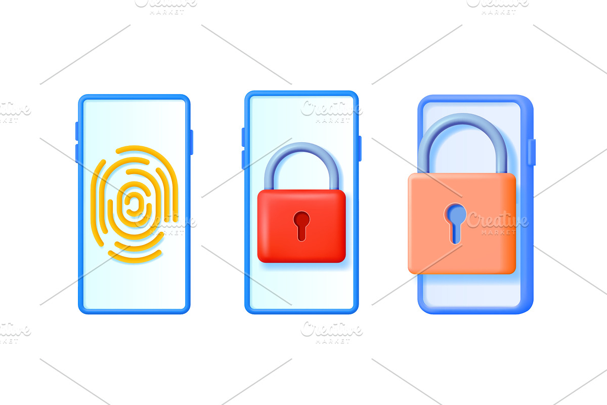 Three smartphone screens with, a Technology Illustration by Abscent