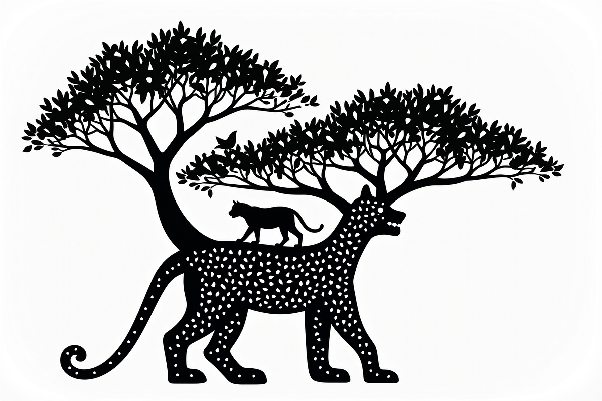 Beautiful Cheetah Silhouette Vector, an Illustration by Amazin_art (Photo 8 of 21)