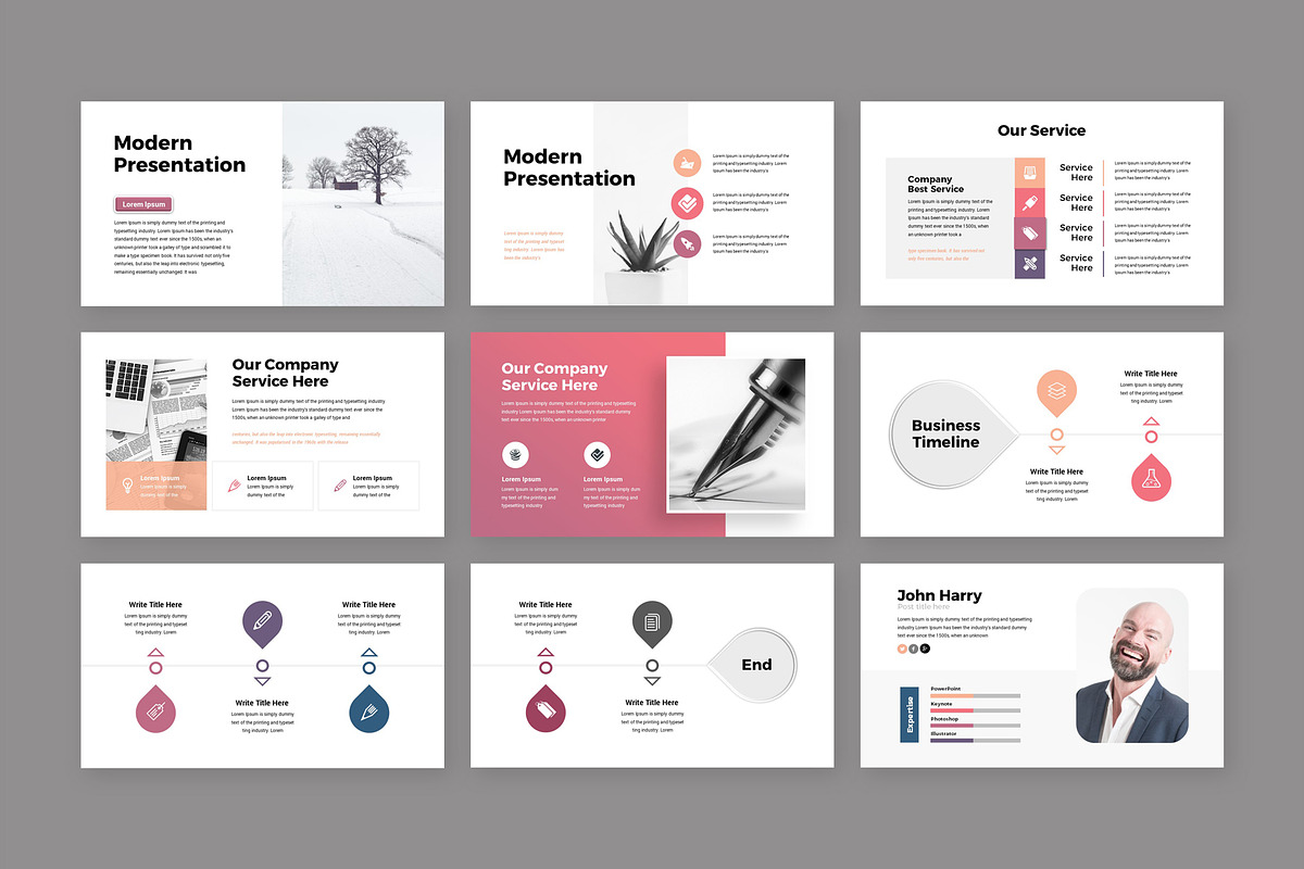 Modern Business PowerPoint Template, a Presentation Template by RsmBoutique2021 (Photo 4 of 5)