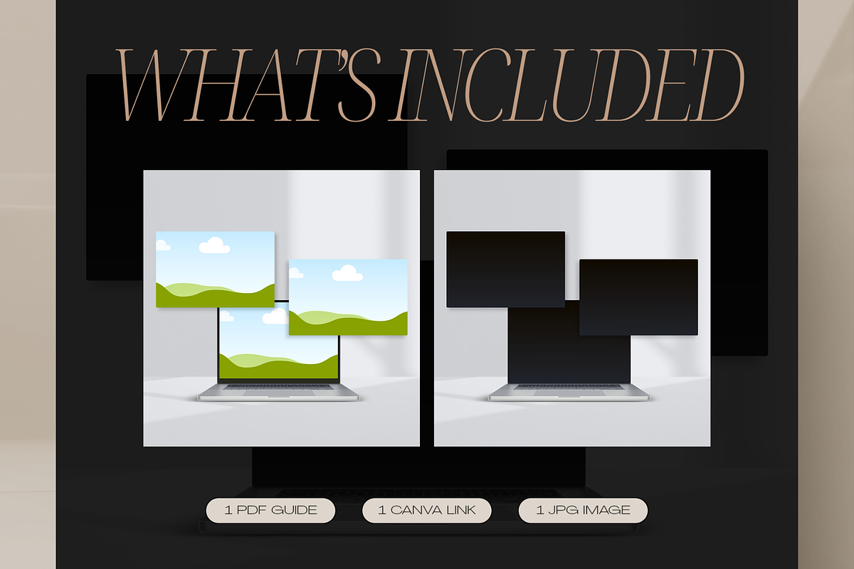 Canva Macbook Mockup Template, a Mac Mockup by Creatif Foundry (Photo 3 of 6)