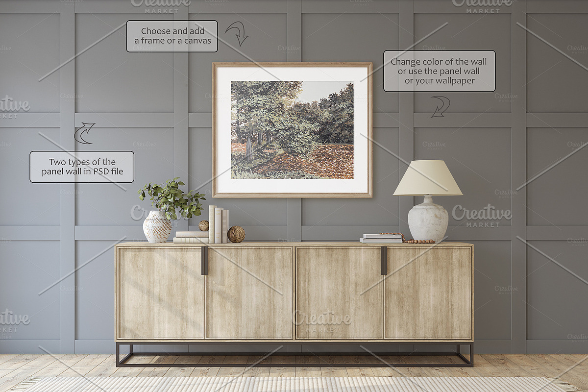 GRASIE'S HOME Wall&Frame Mockups, a Poster Template by MyHomeMockups (Photo 4 of 12)