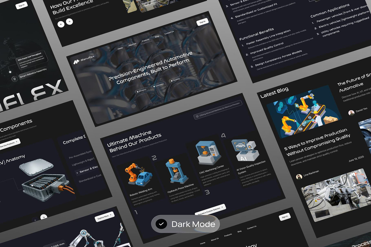 ManuFlex Advanced Manufacturing, an UI Kit Template by Creative Perspective (Photo 6 of 7)