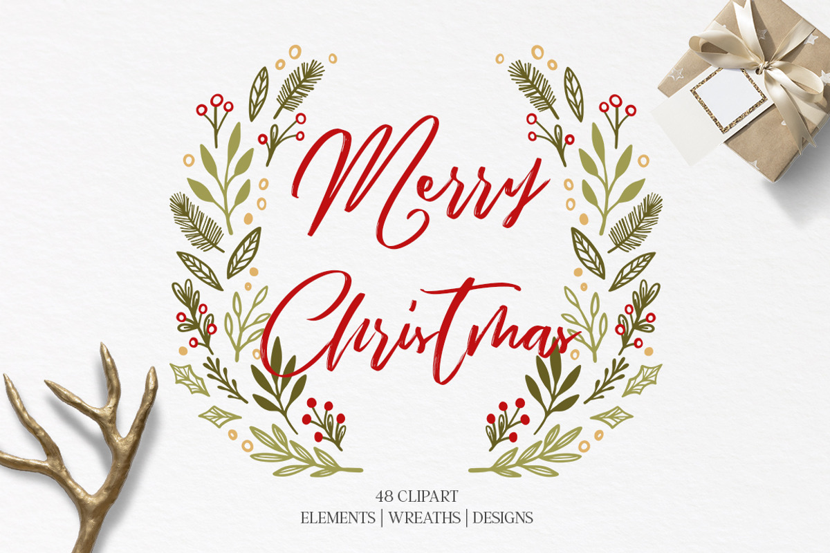 Merry Christmas set, a Decorative Illustration by Kate Macate (Photo 1 of 4)