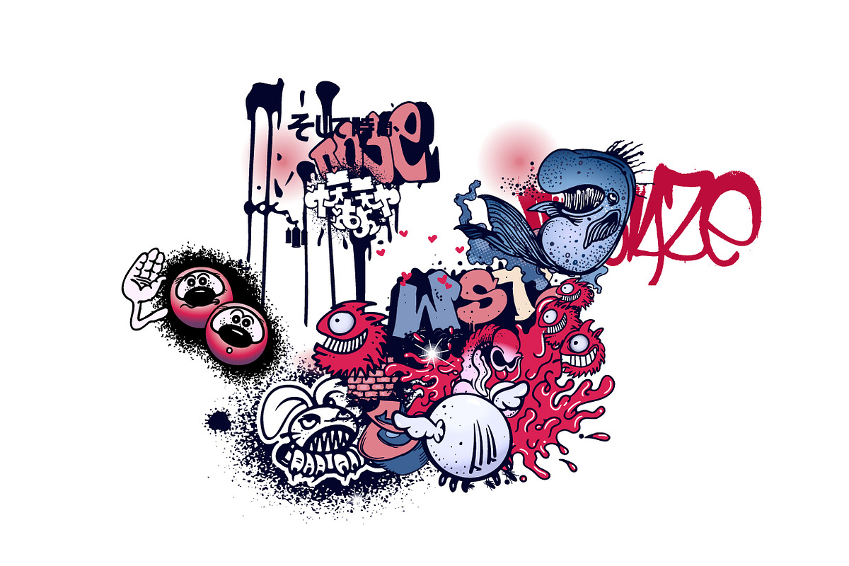 Graffiti Vector Bundle, an Object Illustration by Vector Clash (Photo 3 of 6)