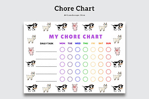 Kids Chore Chart Sheet