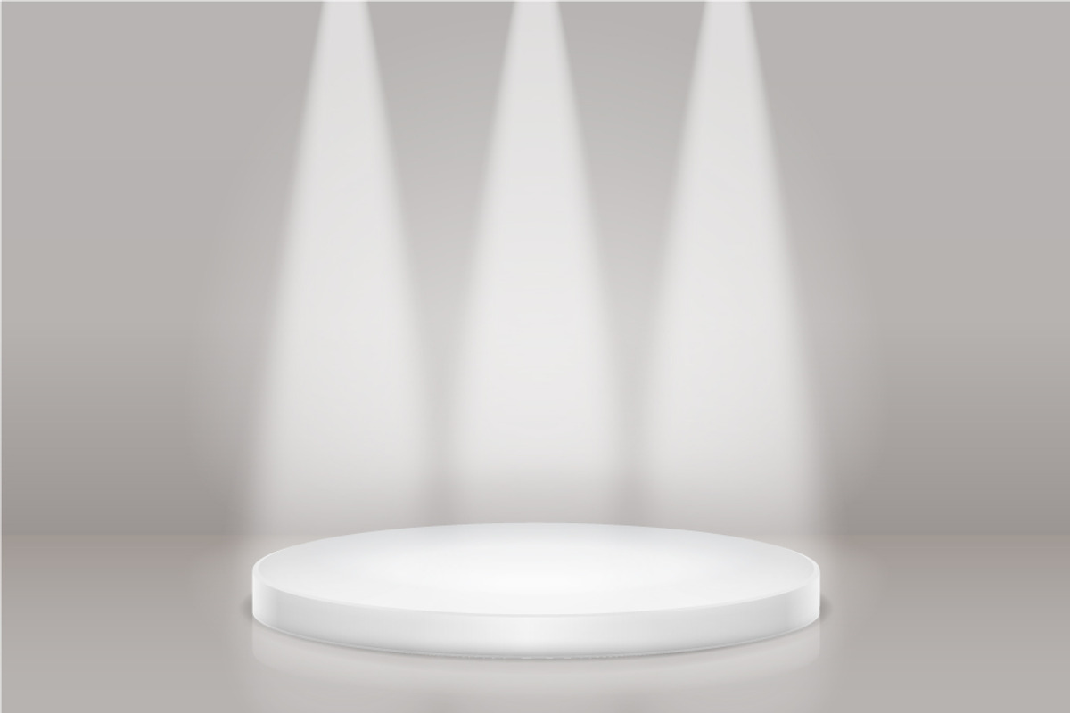 White illuminated empty podium space, a Templates & Theme by Meiluns shop