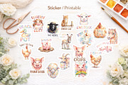 Funny Rustic Barnyard Sublimation, an Illustration by Artnoy (Thumbnail 7 of 8)