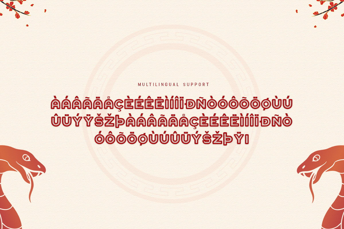 Snake Venom - Modern Chinese NewYear, a Sans Serif Font by overlaytemplates (Photo 5 of 5)