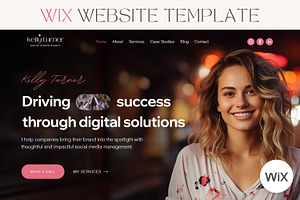 Social Media Manager Wix Template