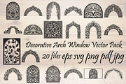 Decorative Arch Window Vector Pack, a Decorative Illustration by Designer_Momina (Thumbnail 1 of 21)