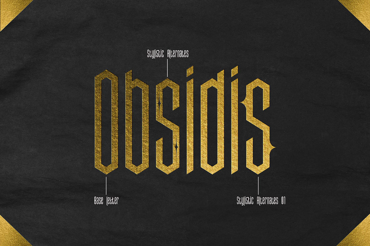 Obsidis Font | Simple Blackletter, a Blackletter Font by Jadatype.id (Photo 2 of 8)