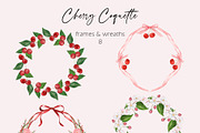 Cherry Coquette Watercolor Clipart, a Food Illustration by Catch the Dream Art (Thumbnail 7 of 18)