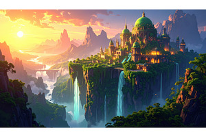 A majestic fantasy palace perched on, a Nature Photo by Igor Tichonow